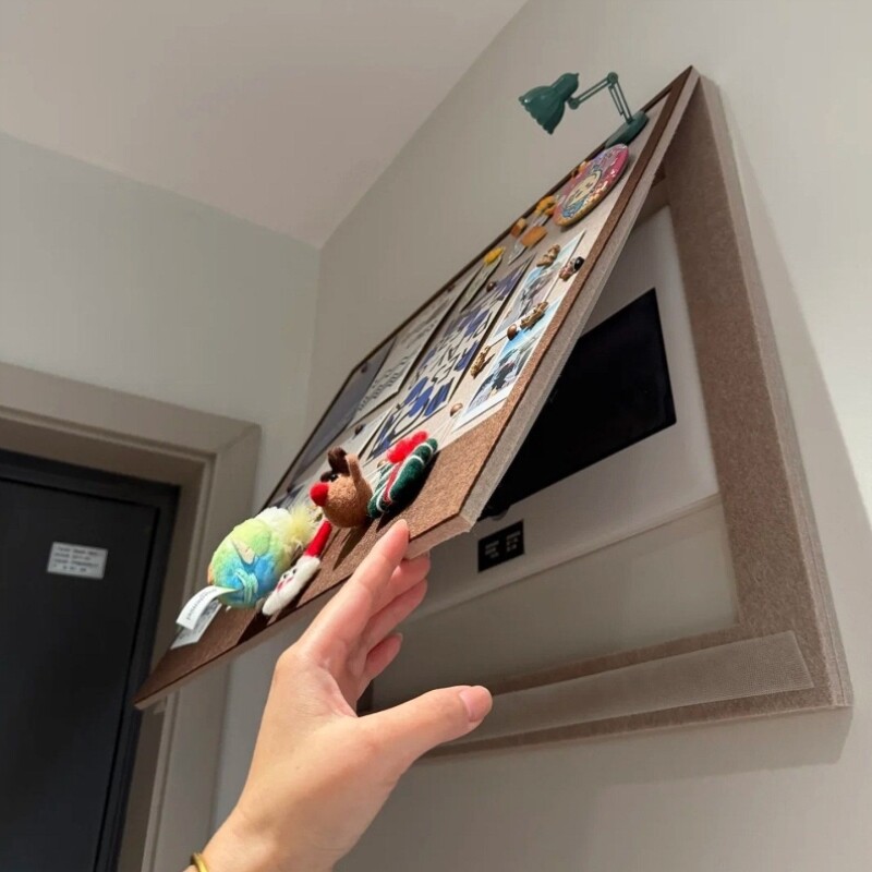 【家居遮丑美学】电表箱装饰画毛毡免打孔现代简约配电墙面照片墙