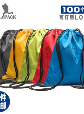 篮球包定制logo束口袋抽绳轻便双肩包运动防水包牛津拉绳定做印字