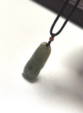 D1245# 天然翡翠竹节吊坠 步步高升 29.5*11.6*5mm