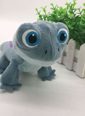 现货冰雪奇缘2周边毛绒公仔安娜elsa艾莎蓝色小蜥蜴火灵儿童礼物