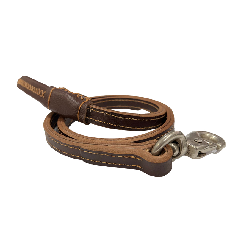 处理双层牛皮狗绳中大型犬牵引带宠物用品牵引绳狗链藏獒拉布拉多