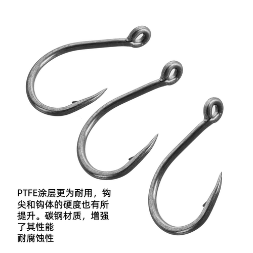 FEISIDA飞德专用倒刺大小鱼兼顾高碳钢鱼钩歪嘴锋利筏钓钩珠反底