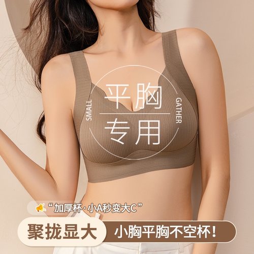 小胸内衣女加厚聚拢显大平胸专用学生运动背心无痕美背文胸罩2026