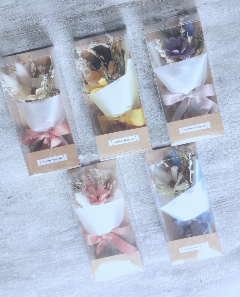 情人节礼物小花缤纷葵花籽干花兔尾mini花束婚礼伴手礼闺蜜生日