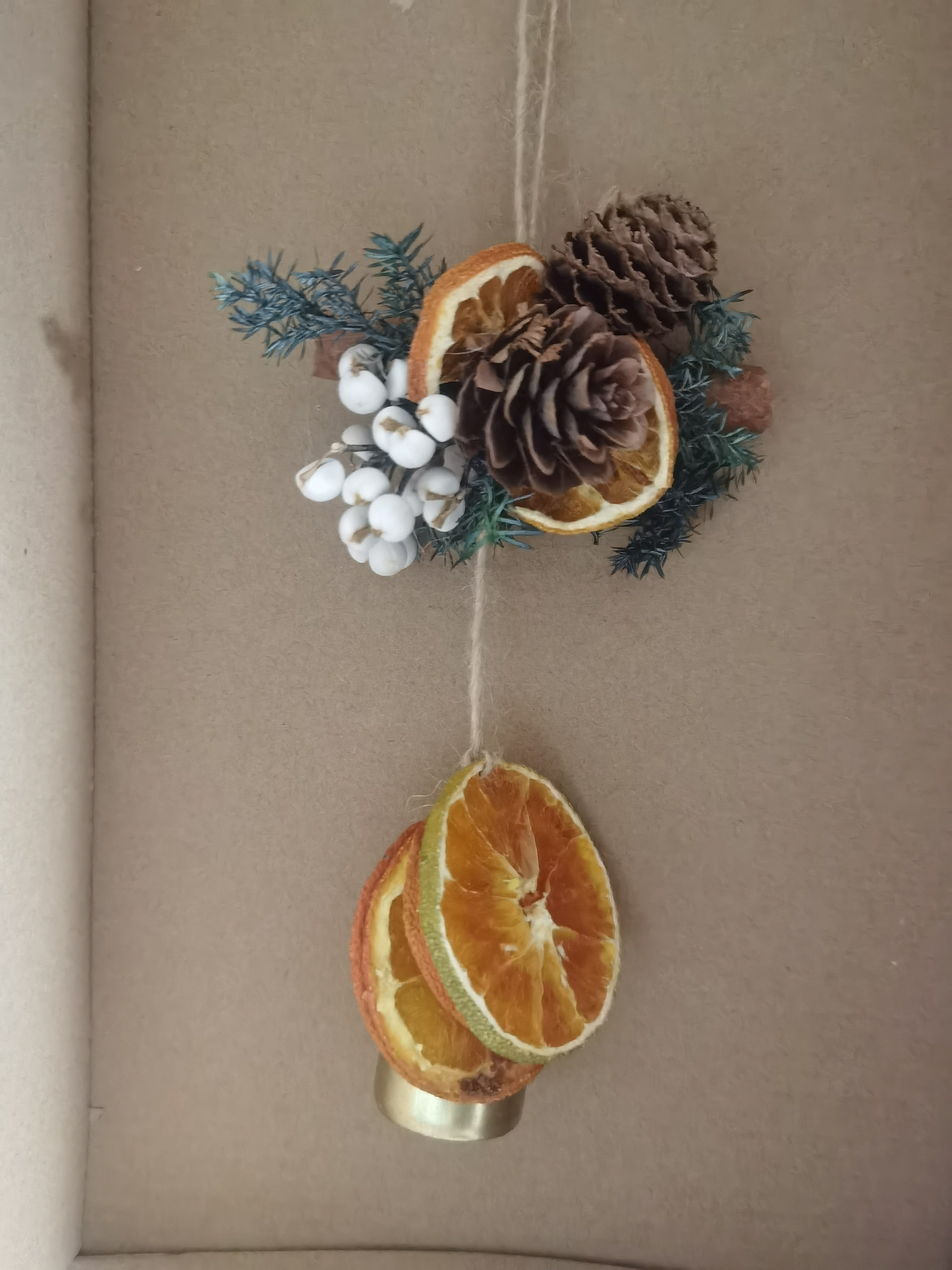 森系植物挂件橙片铃铛车载花挂新年礼物伴手礼玫瑰情人节礼品