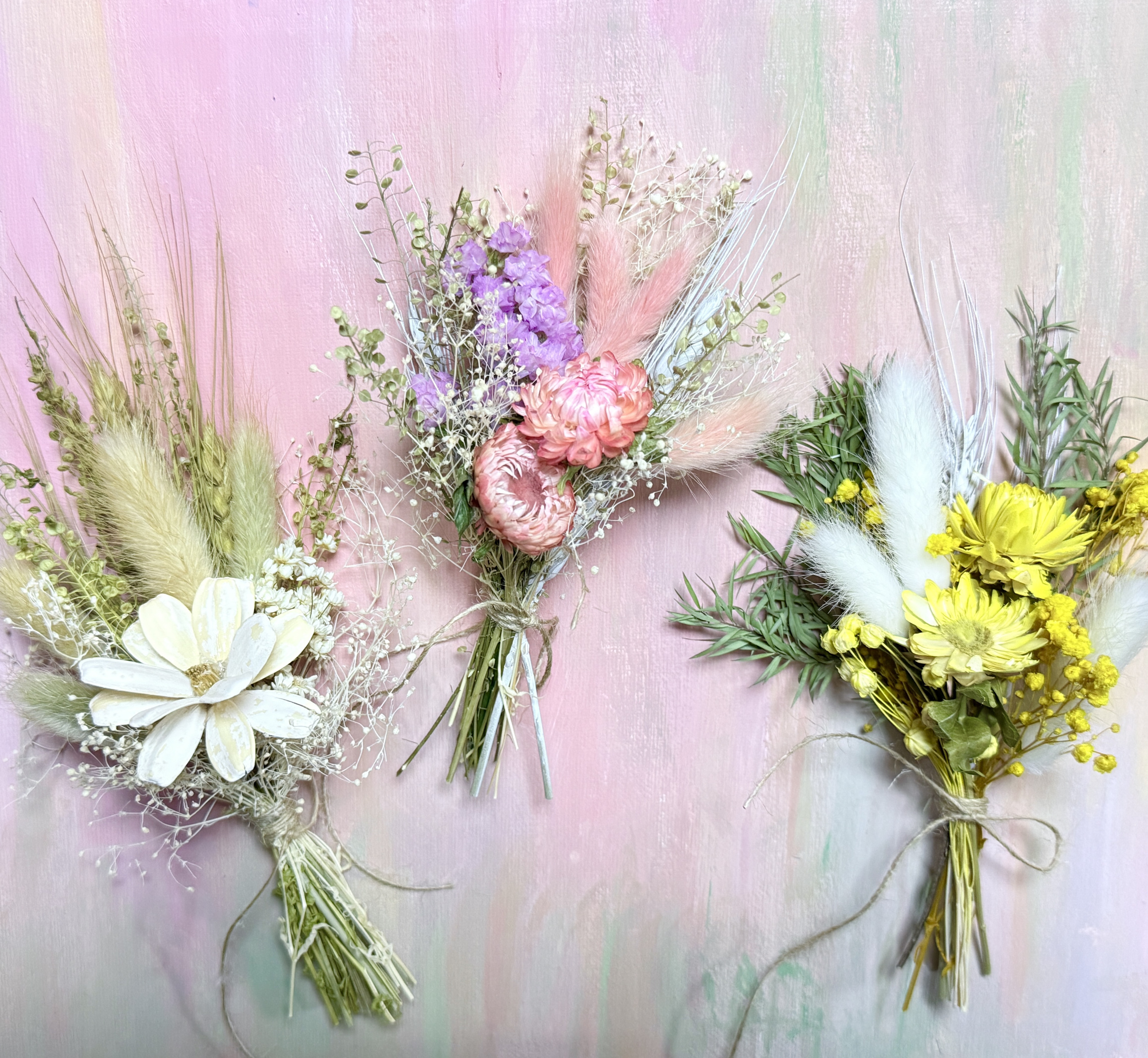 雅致缤纷干花束迷你小花伴手礼装饰花礼物真花永生花礼盒配饰花礼