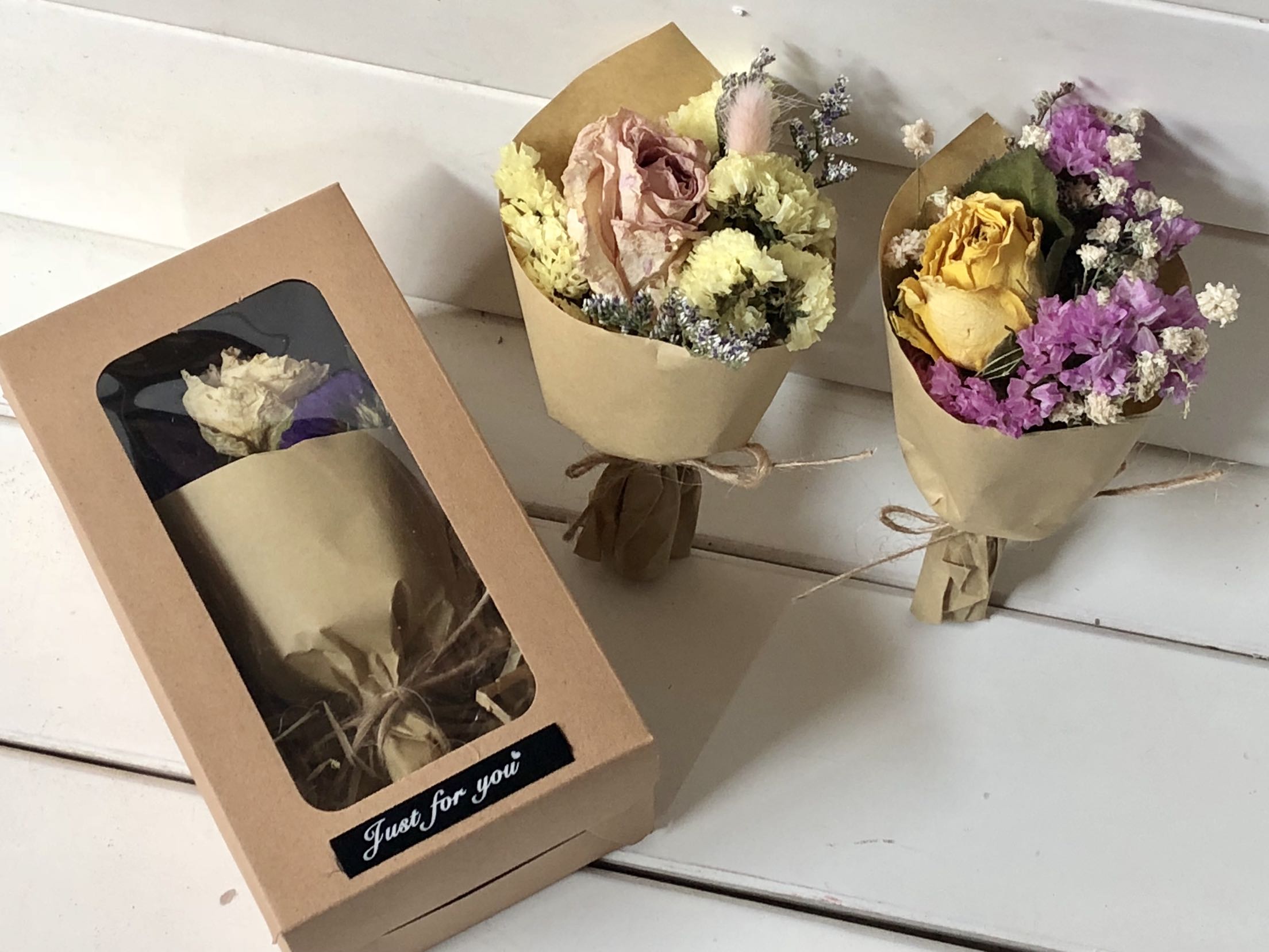 韩式满天星玫瑰干花花束礼盒公司促销礼品礼物迷你小花束三盒包邮