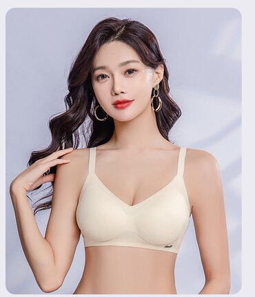 新款春夏季无痕内衣女小胸聚拢薄款收副乳软支撑无钢圈乳胶文胸罩