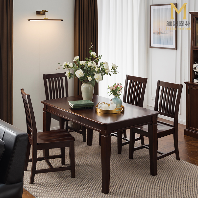 缅因森林丨方柱餐桌儿童友好型