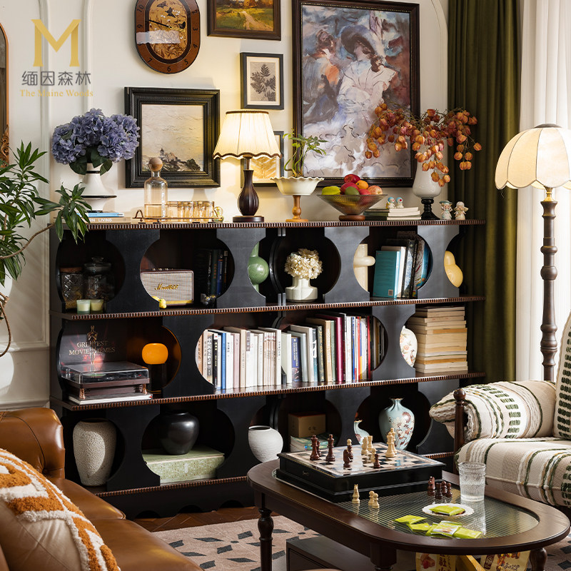 纯实木组合书柜客厅组合柜多功能家用组合柜收纳柜中古风白蜡木,住宅家具,单个书柜,淘宝优惠券,粉丝福利购,淘宝优惠卷