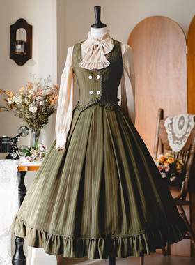 【森林以北】森林衣橱原创马甲半裙衬衣内搭lolita洛丽塔长袖CLA