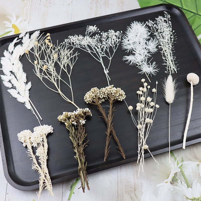 白色系永生花材DIY戒指香薰夹图片