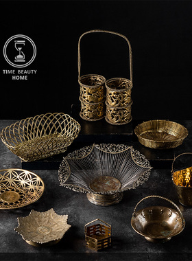 5.25新s欧美黄铜篮子旧物vintage