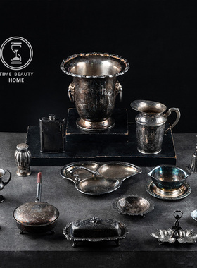 时光美器欧美镀银摆件