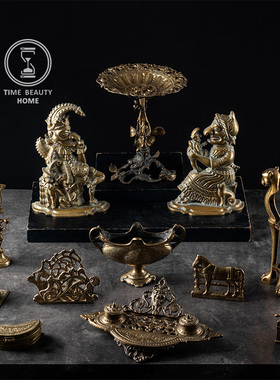 时光美器欧美黄铜摆件