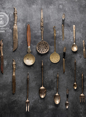 时光美器黄铜勺子叉子