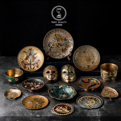 12.10新欧美r组复古漆彩旧物黄铜