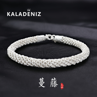 【孤品】古风999纯银编织手链男女小众情侣原创古法diy串珠高级感