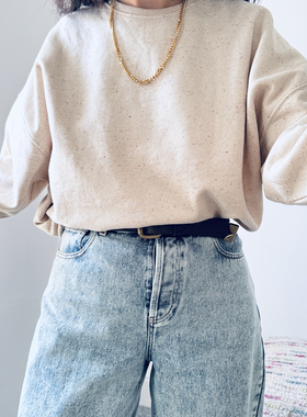 2月到货|法国sessun斑驳色彩宽松套头圆领女士上衣加绒卫衣Chebbi