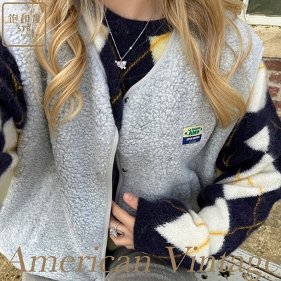 在途现货 American Vintage 经典摇粒绒背心马甲明星博主同款背心