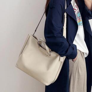 托特包包小众牛皮大容量手提包女2025新款电脑公文包单肩斜挎包