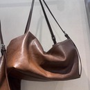 小众高级感头层植鞣牛皮托特包女大容量单肩斜挎包通勤旅行电脑包