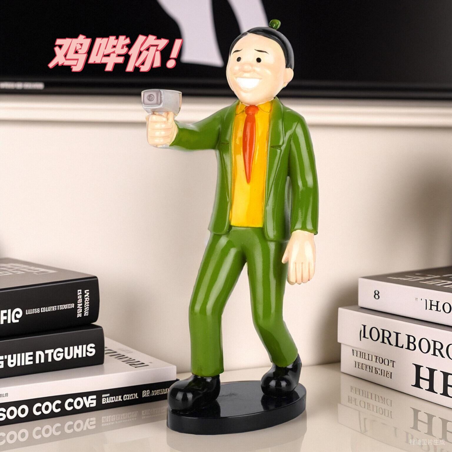 美式乡村黑色幽默人物家居树脂摆件抽象装饰品桌面个性创意陈列品