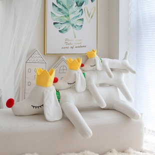 奈良美智pup king梦游狗皇冠狗公仔毛绒玩具可爱儿童陪伴玩偶