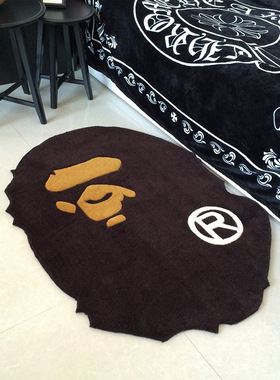 时尚潮牌ape客厅地毯沙发茶几垫卧室床边毯手工腈纶加厚免洗