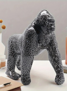 跨境欧美涂鸦猩猩树脂工艺品摆件家居客厅电视柜展厅桌面装饰礼物
