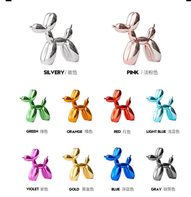 电镀气球狗杰夫昆斯jeffkoons桌面摆件雕塑客厅潮流饰品潮流潮玩