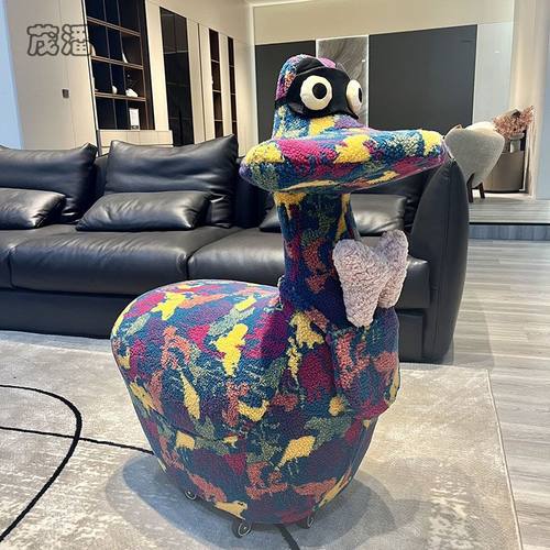 网红爆款唐老鸭沙发椅客厅创意设计师布艺唐老鸭网红手游椅