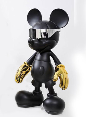 时尚潮流赛博朋克米奇老鼠潮玩摆件客厅玄关电视柜酒吧落地装饰品