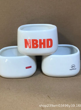 简约现代潮牌烟灰缸 NBHD 闪电藤原浩 SUPREME 酒店用陶瓷烟灰缸