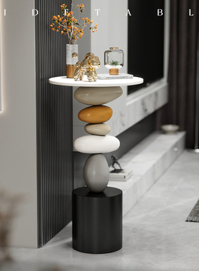 石来运转高档艺术客厅大型轻奢落地摆件创意电视柜旁边家居装饰品