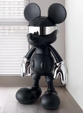 时尚潮流赛博朋克米奇老鼠潮玩摆件客厅玄关电视柜酒吧落地装饰品