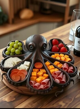 跨境新款Octopus Charcuterie Platter章鱼熟食拼盘水果拼盘