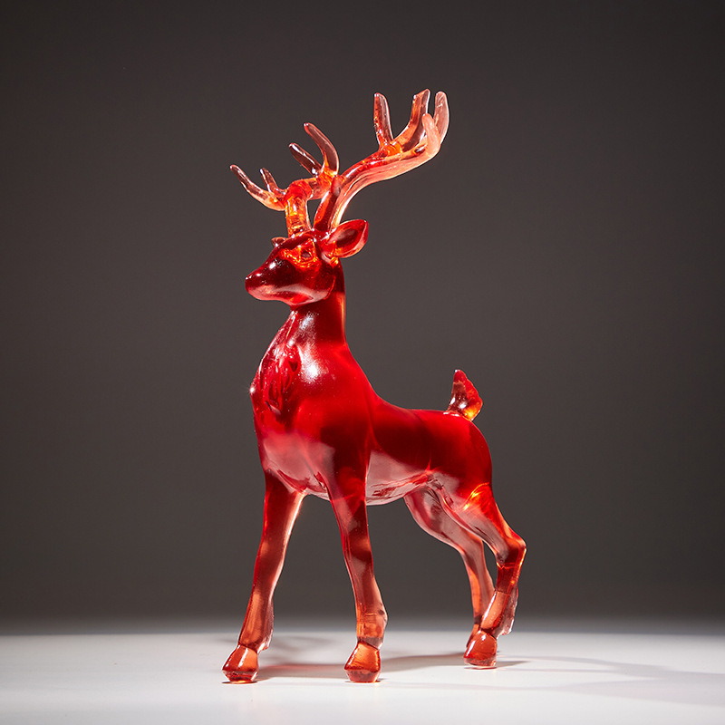 轻奢高档福鹿摆件客厅玄关酒柜电视柜现代简约艺术装饰品乔迁