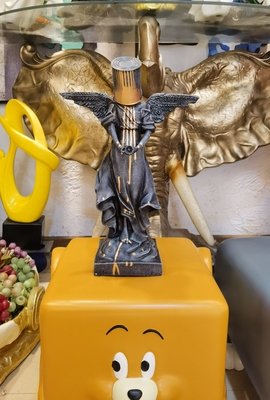 Banksy铁桶油漆天使手办灰色潮流公仔摆件雕塑ins送礼班克斯西