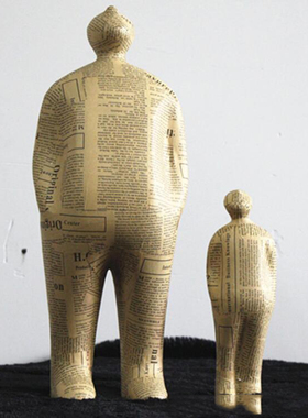 创意人物摆件会所样板间软装饰品