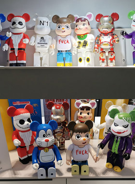 bearbrick暴力熊积木熊招财猫联名潮流公仔盲盒玩偶手办摆件客厅