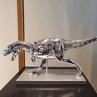 SORAYAMA空山基霸王龙机械恐龙女神摆件玄关艺术雕塑客厅轻奢