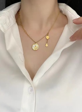 小众设计师款马上有钱项链A019