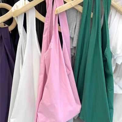 大容量纯色学生书包单肩包百搭