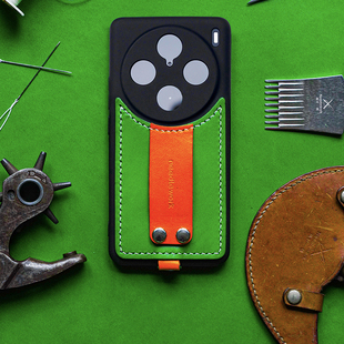 两针一线适用vivo x300pro手机壳新款高级感真皮vivo x200pro mini带支架挂绳斜挎x100pro保护套镜头全包防摔