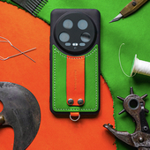 两针一线小米15ultra新款 手机壳挂绳斜挎可背适用小米14ultra真皮支架护手绳防摔保护套多巴胺潮牌穿搭