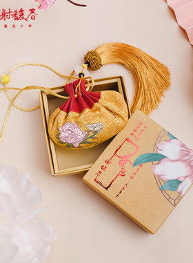 谢馥春黄色牡丹古典香包香囊22g古风车载装饰香薰包