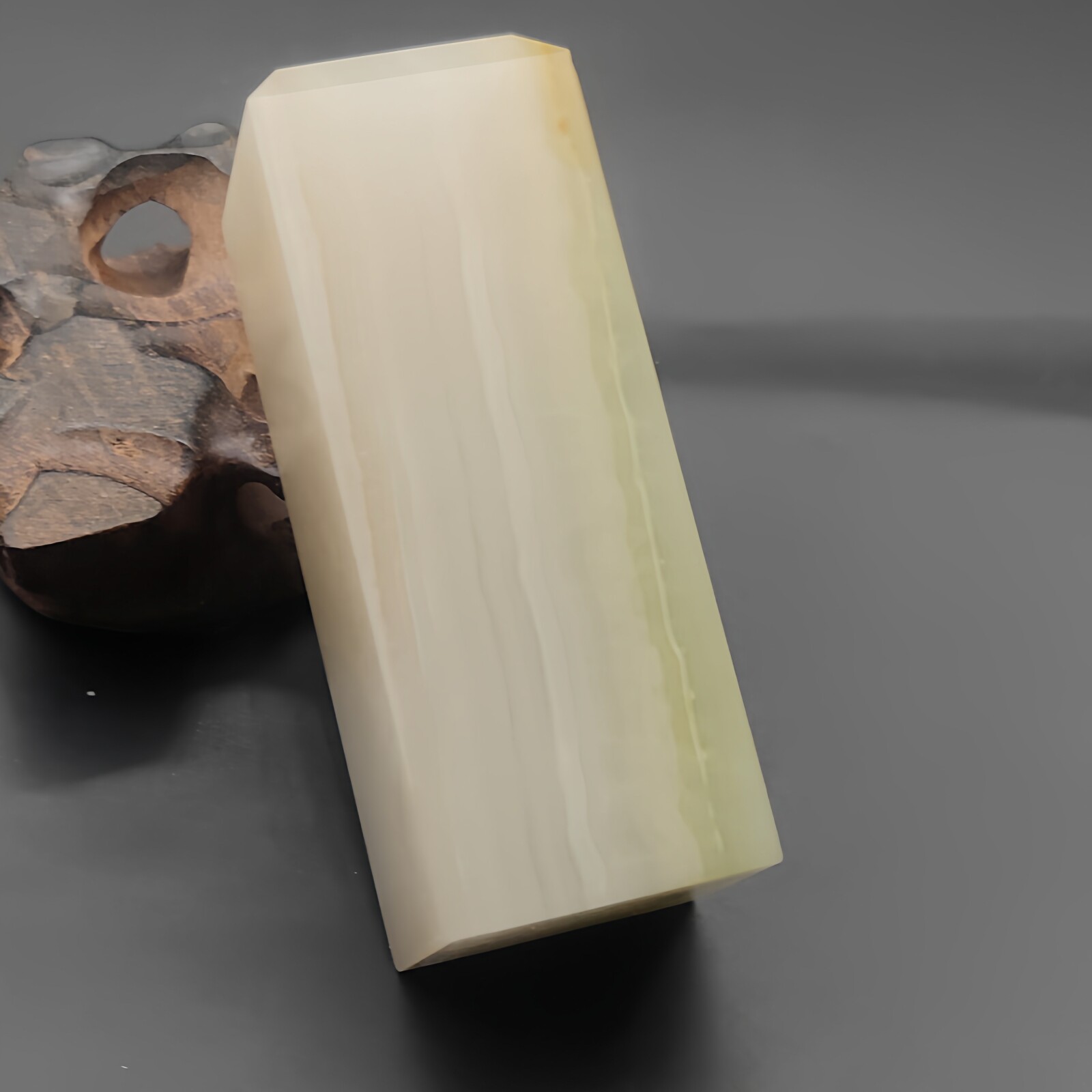 天然玉器玉石阿富汗玉印章料印章石玉石印章料文房手章特价