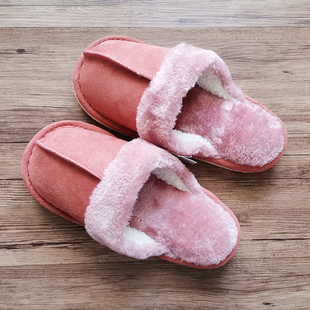 2024日单棉拖鞋 秋冬男女情侣加厚仿羊绒居家地板静音防滑保暖拖鞋