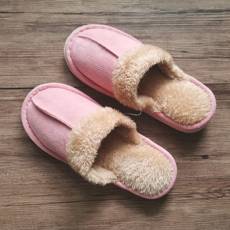 日单男女情侣静音毛绒拖鞋静音